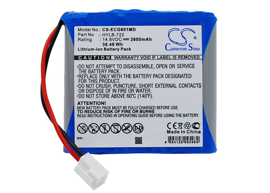 14.8V 2600mAh/38.48Wh Li-ion Medical Battery for Biocare