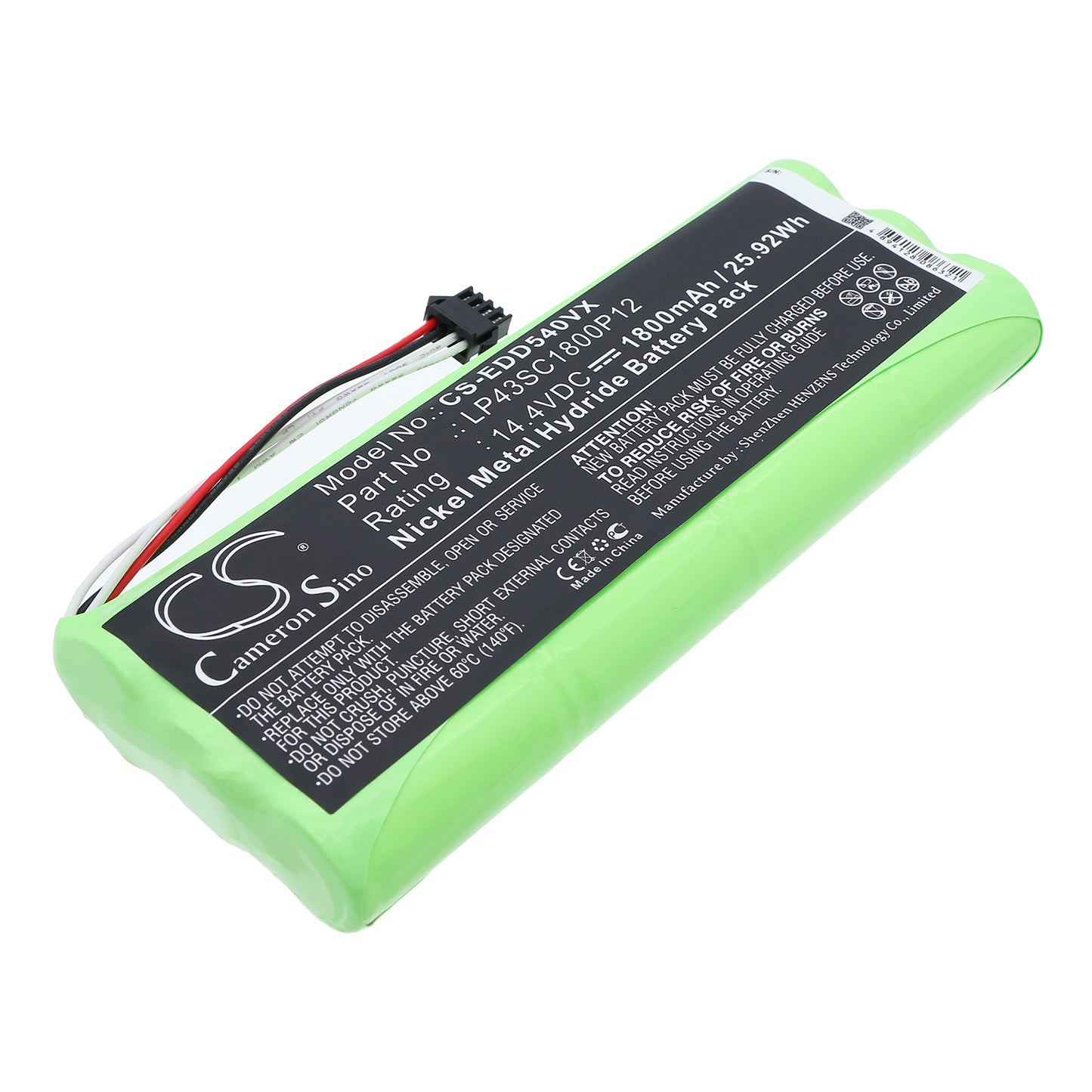 14.4V 1800mAh/25.92 Wh Ni-MH Vacuum Battery for Ecovacs