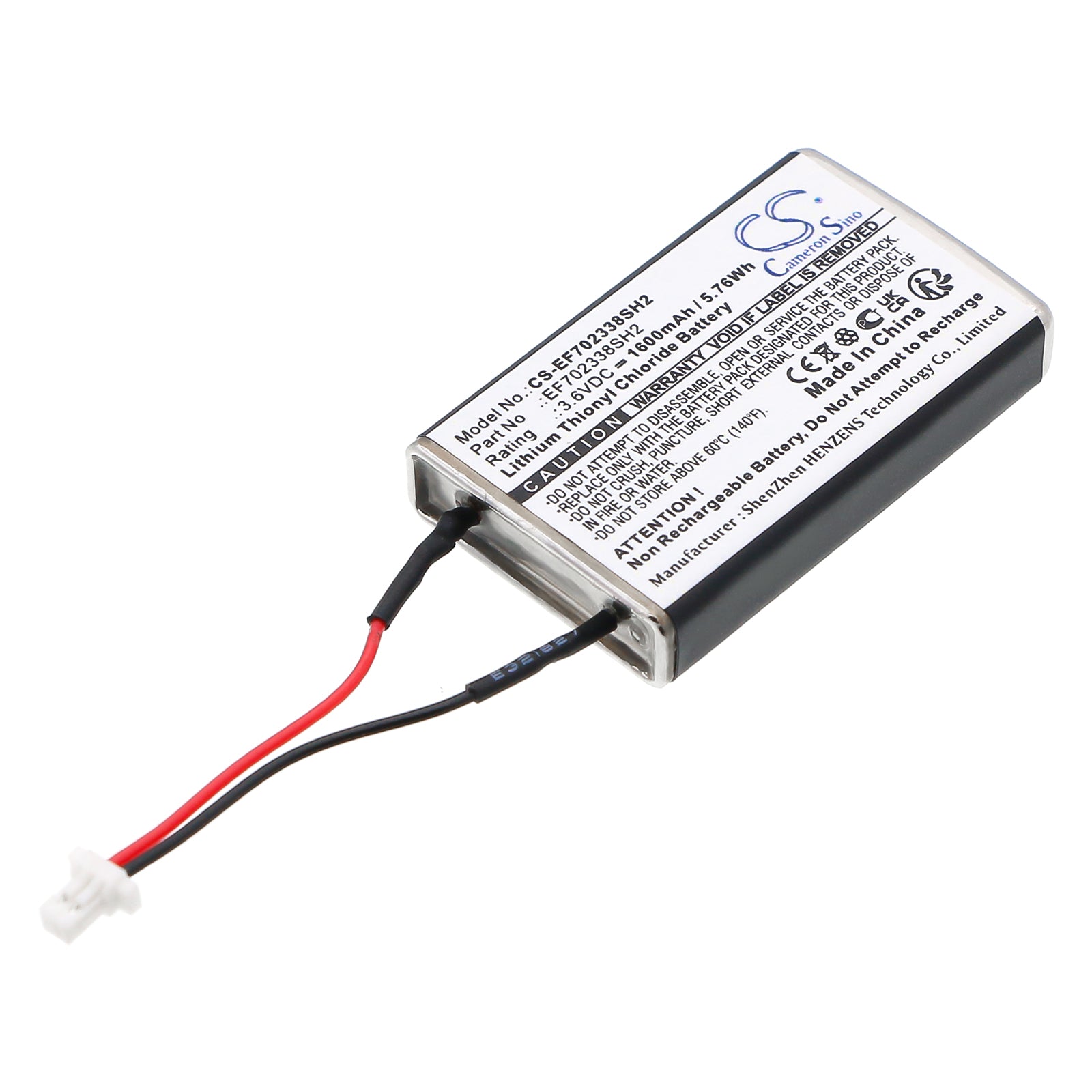 CS-EF702338SH2 Replacement Battery – Li-SOCl2 3.6 1600mAh / 5.76Wh