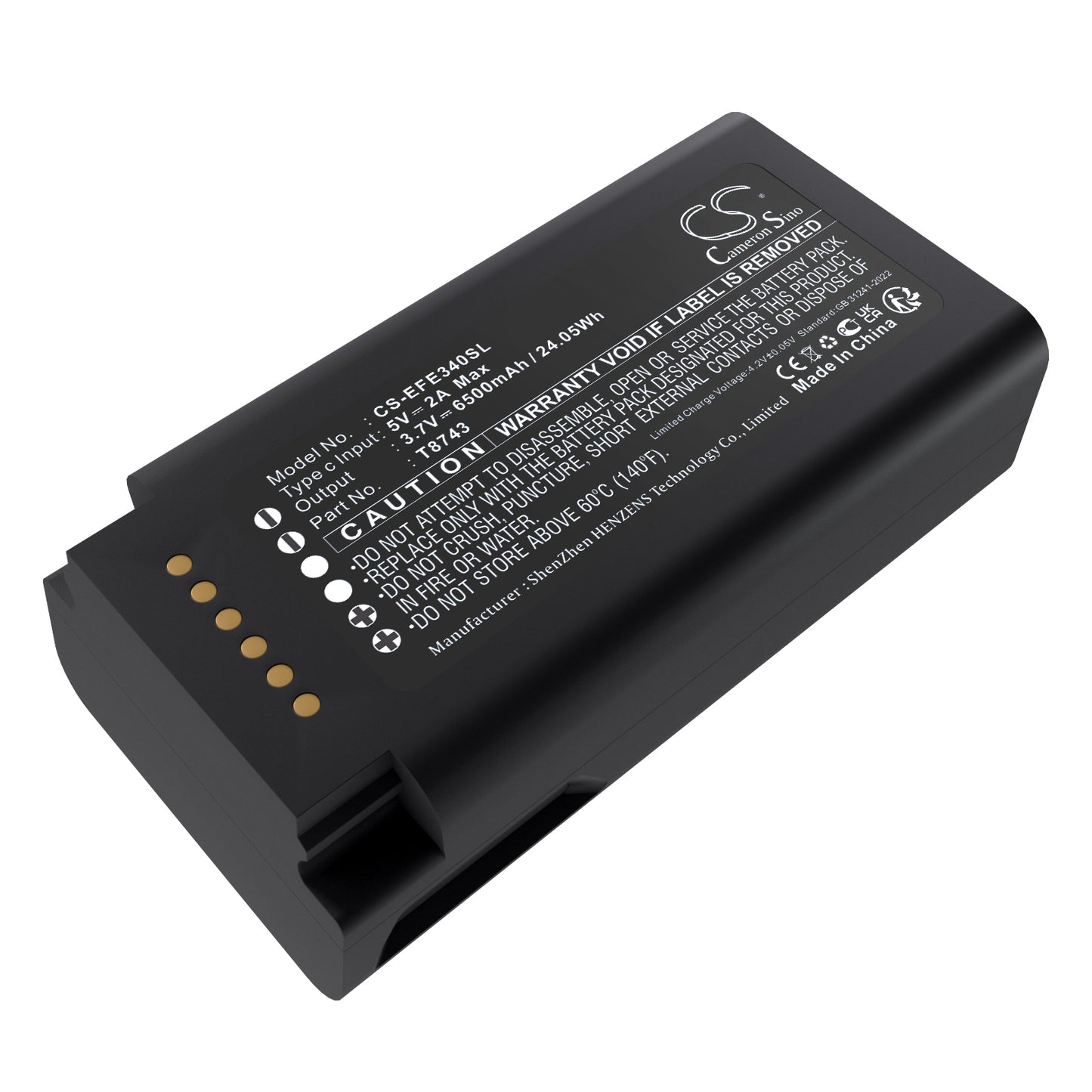 CS-EFE340SL Replacement Battery – Compatible with Video Doorbell E340