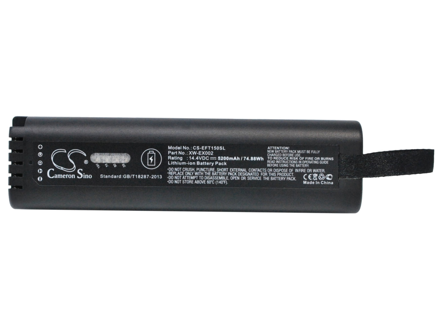 14.4V 5200mAh/74.88Wh Li-ion Equipment/Survey Battery for EXFO