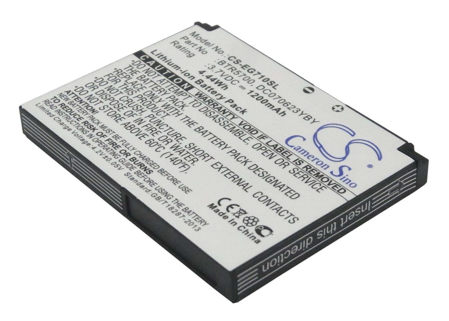 3.7V 1200mAh/4.44Wh Li-ion Mobile/SmartPhone Battery for Toshiba