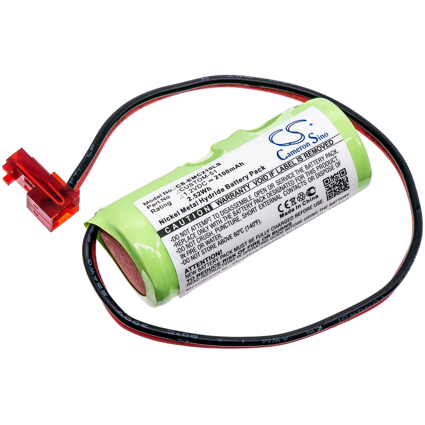 1.2V 2100mAh/2.52Wh Ni-MH Emergency Lighting Battery for Saft