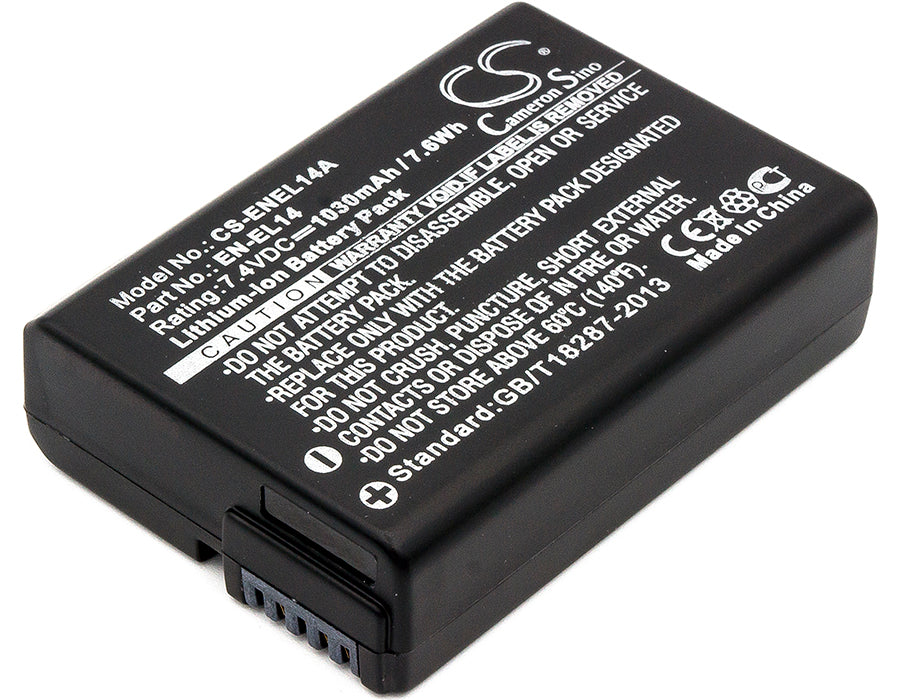 7.4V 1030mAh/7.6Wh Li-ion Camera Battery for Nikon