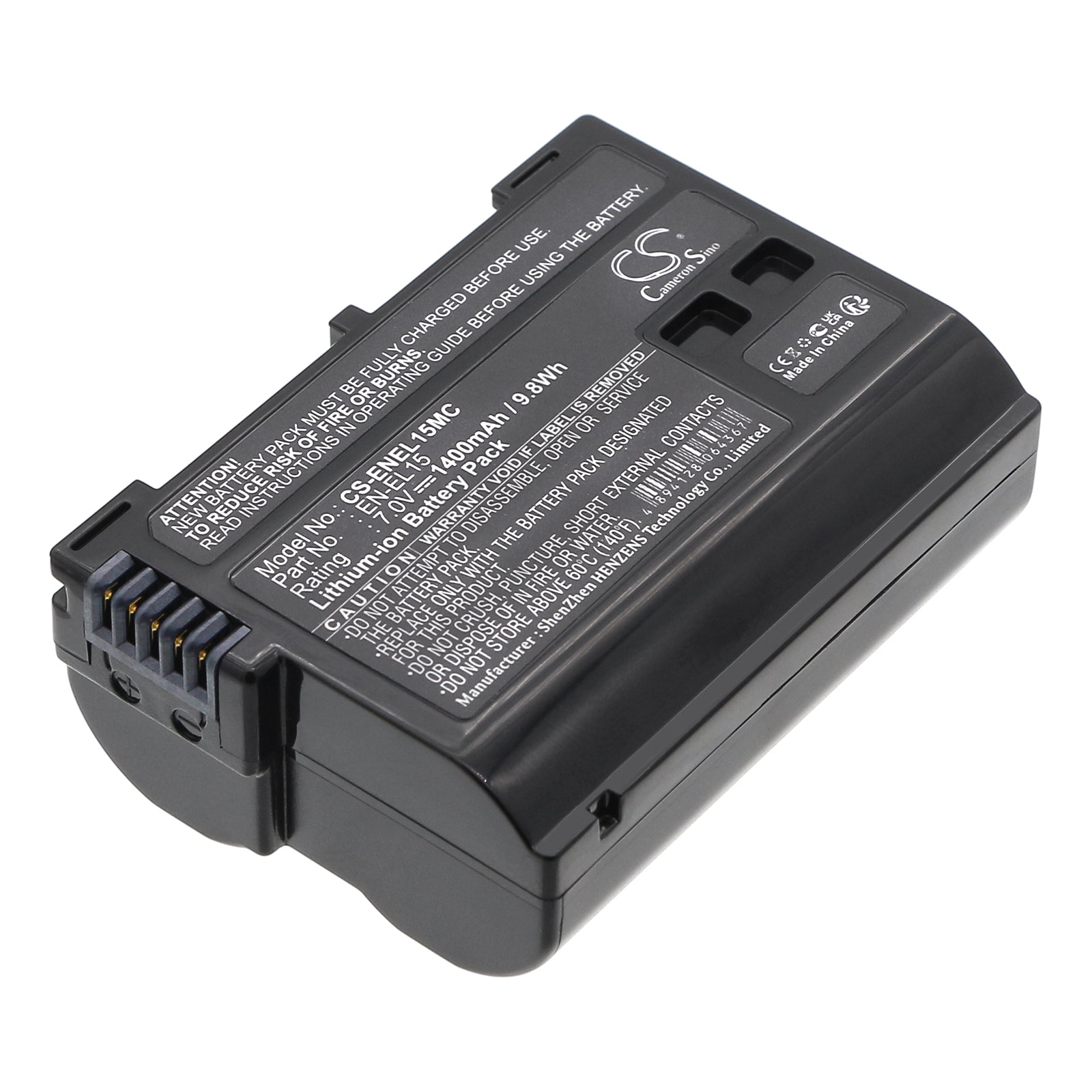 7V 1400mAh/9.80Wh Li-ion Camera Battery for Nikon