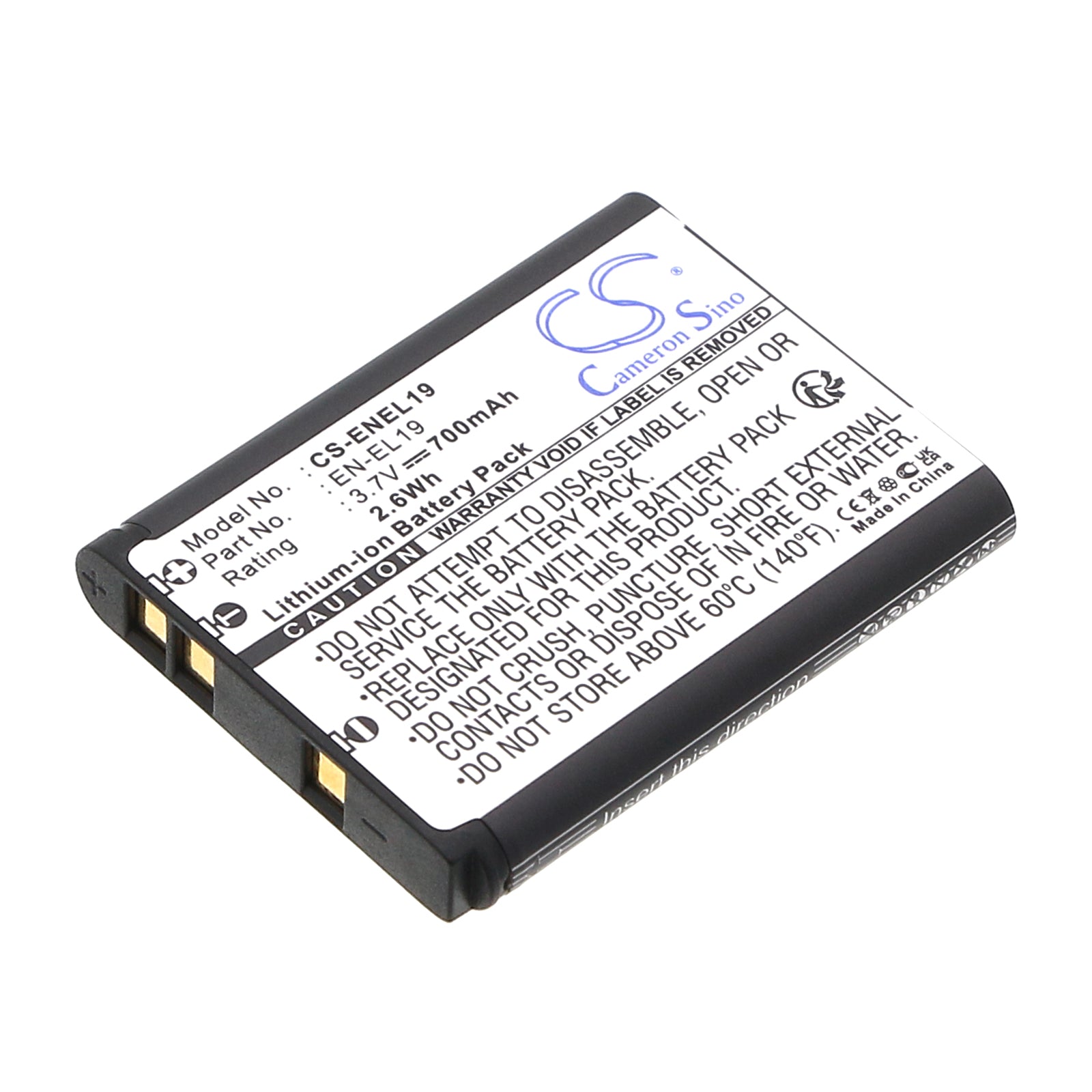 3.7V 700mAh/2.59Wh Li-ion Camera Battery for Nikon