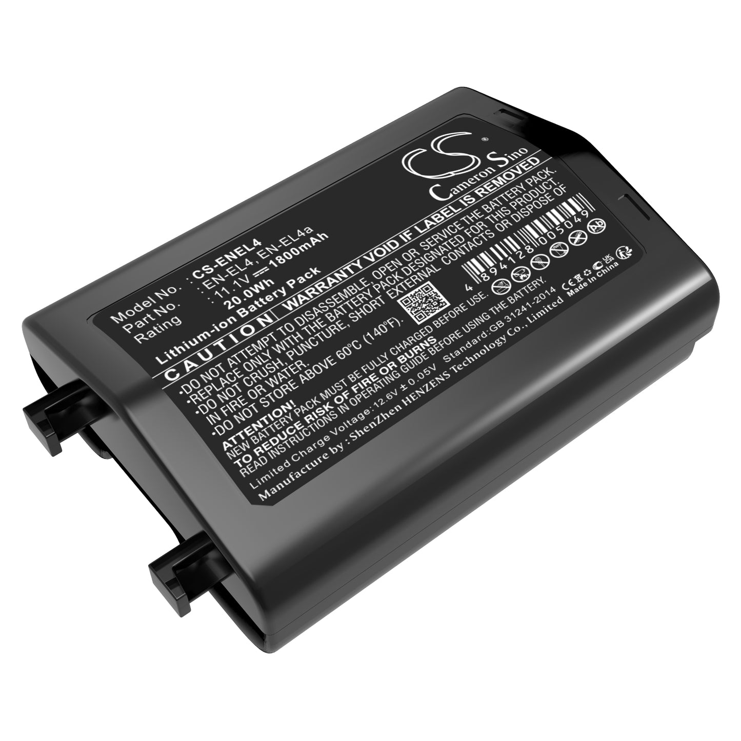 11.1V 1800mAh/19.9Wh Li-ion Camera Battery for Nikon