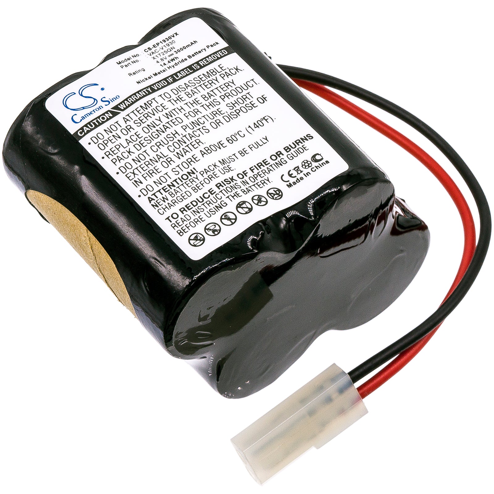 4.8V 3000mAh/14.40Wh Ni-MH Vacuum Battery for Euro Pro