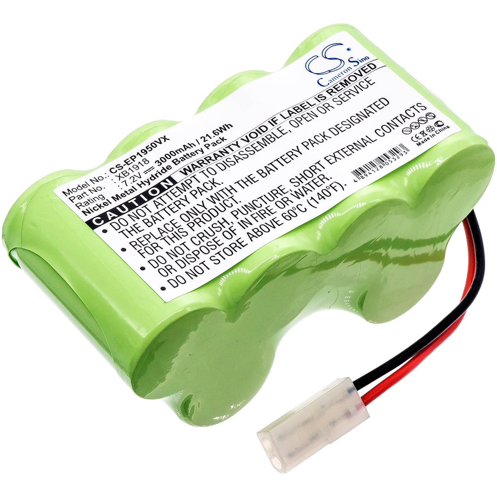 7.2V 3000mAh/21.60Wh Ni-MH Vacuum Battery for Shark