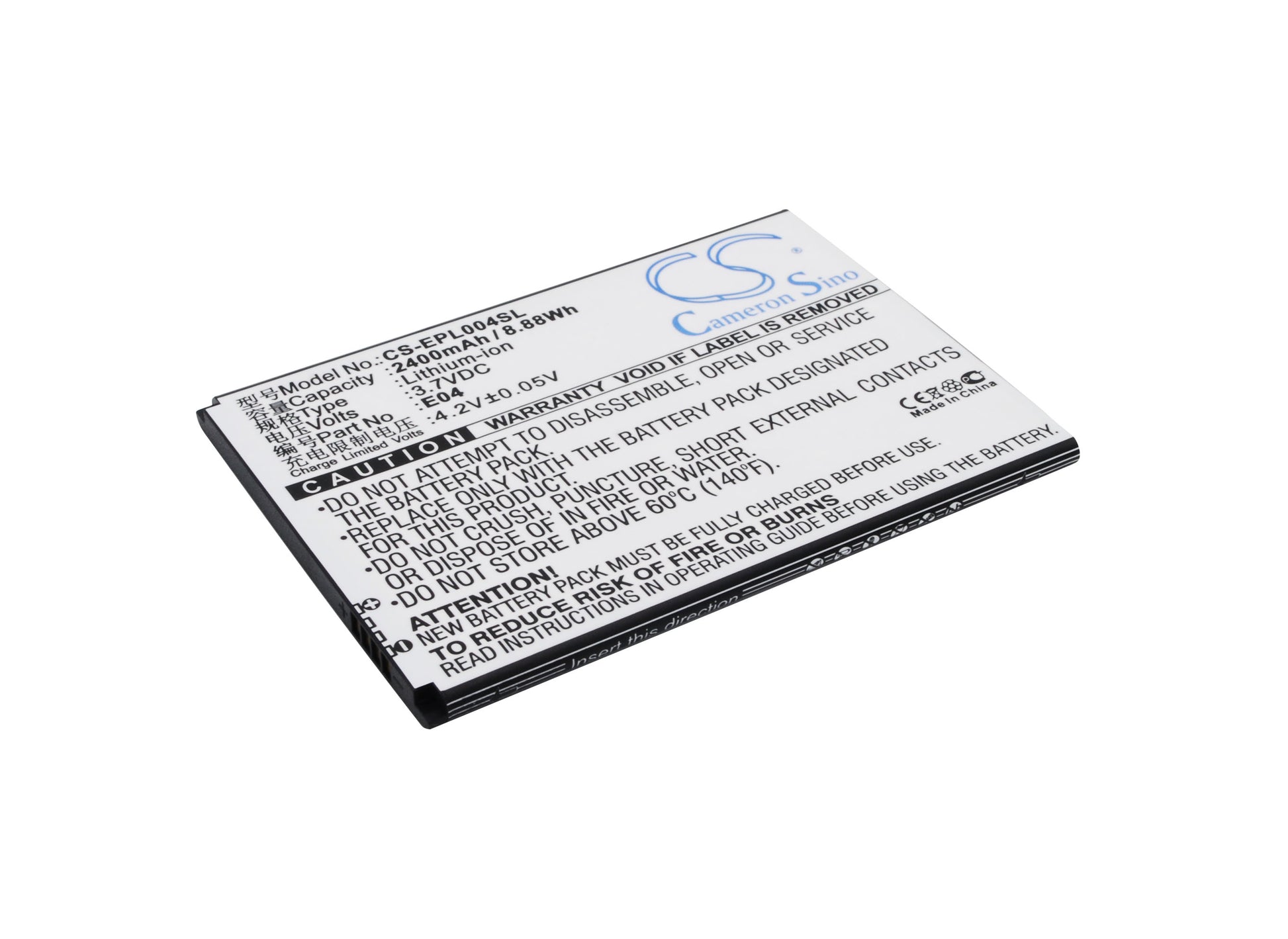 3.7V 2400mAh/8.88Wh Li-ion Mobile/SmartPhone Battery for Elephone