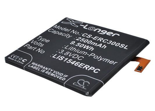3.8V 2500mAh/9.50Wh Li-Polymer Mobile/SmartPhone Battery for Sony Ericsson