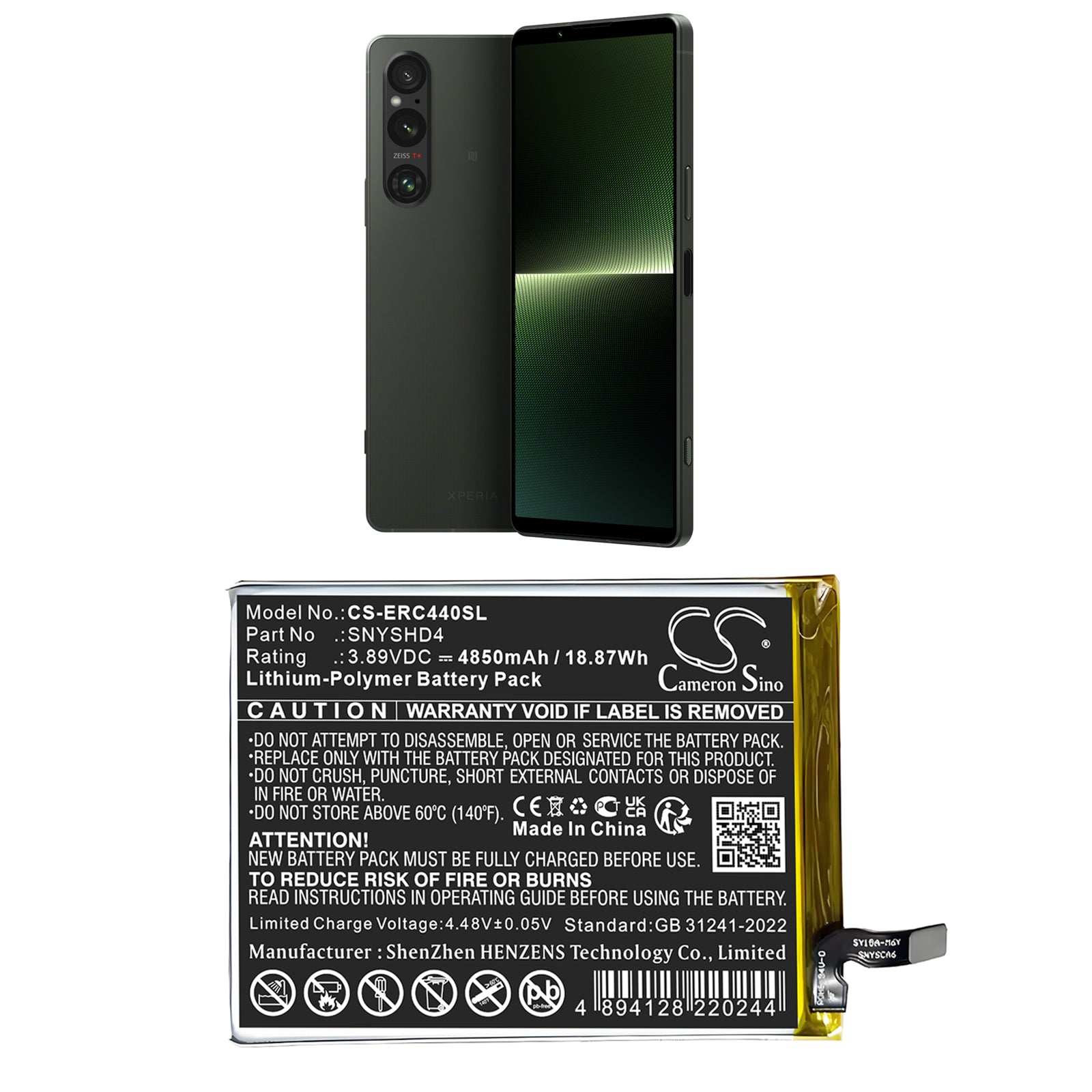 CS-ERC440SL Replacement Battery – Compatible with Xperia 1 V, Xperia 1 VI 5G