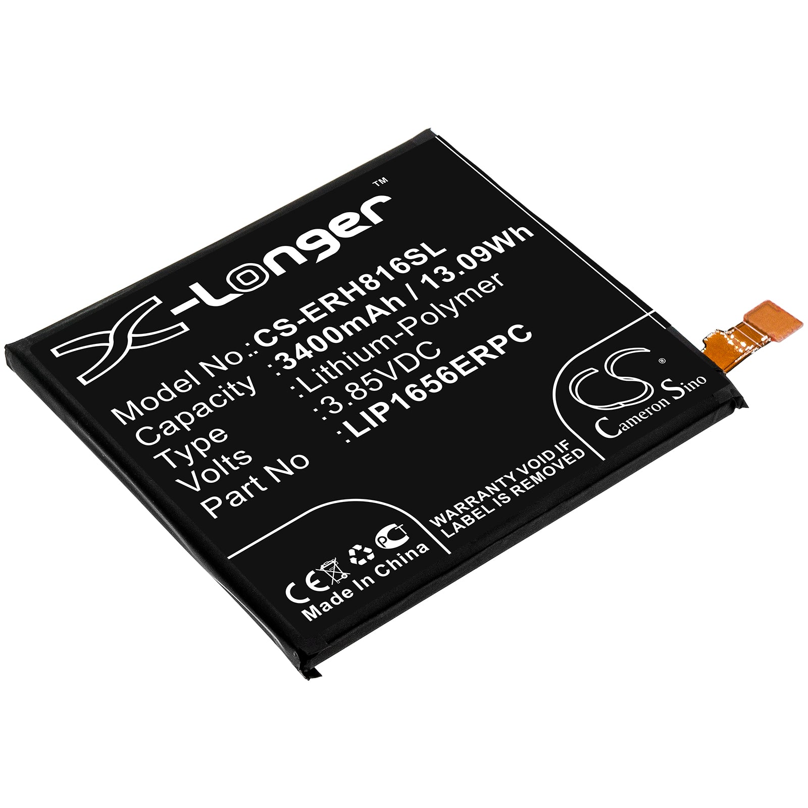CS-ERH816SL Replacement Battery – Compatible with H8116, H8166, SOV38, Xperia XZ2 Premium