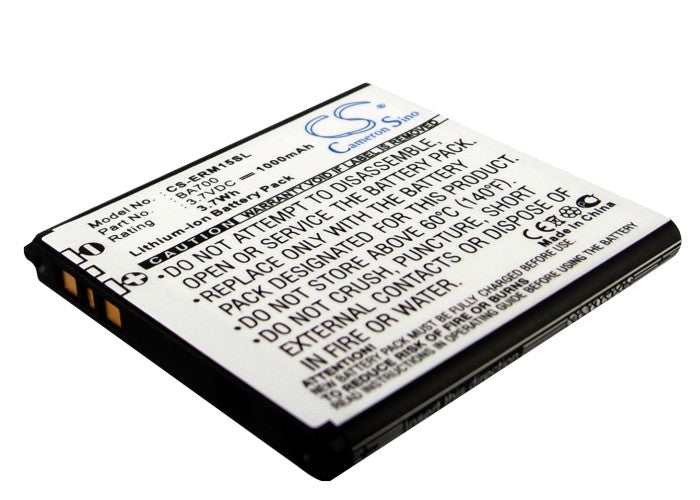 3.7V 1000mAh/3.7Wh Li-ion Mobile/SmartPhone Battery for Sony Ericsson