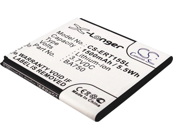 3.7V 1500mAh/5.55Wh Li-ion Mobile/SmartPhone Battery for Sony Ericsson