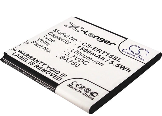 3.7V 1500mAh/5.55Wh Li-ion Mobile/SmartPhone Battery for Sony Ericsson