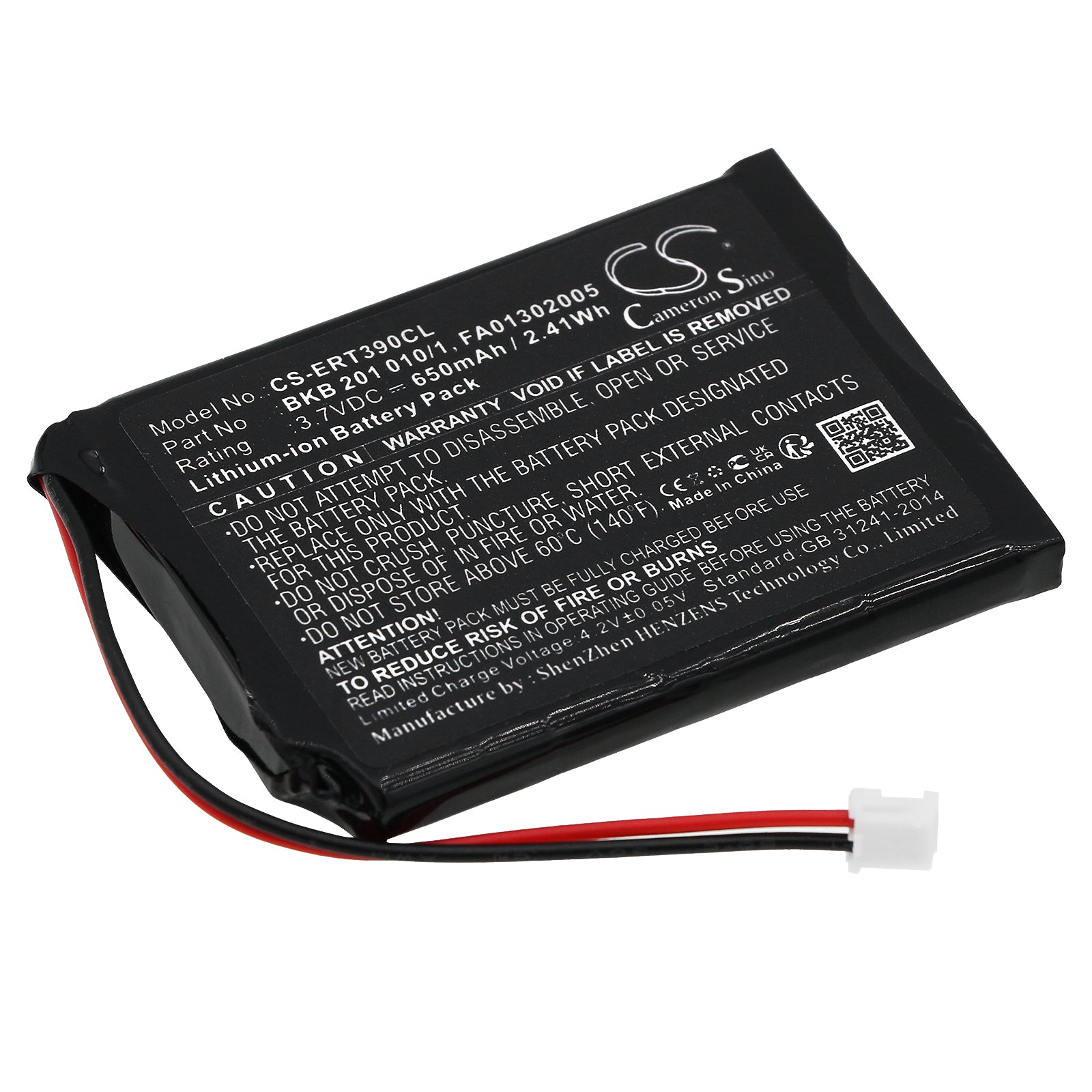 3.7V 650mAh/2.41Wh Li-ion Cordless Phone Battery for Aastra