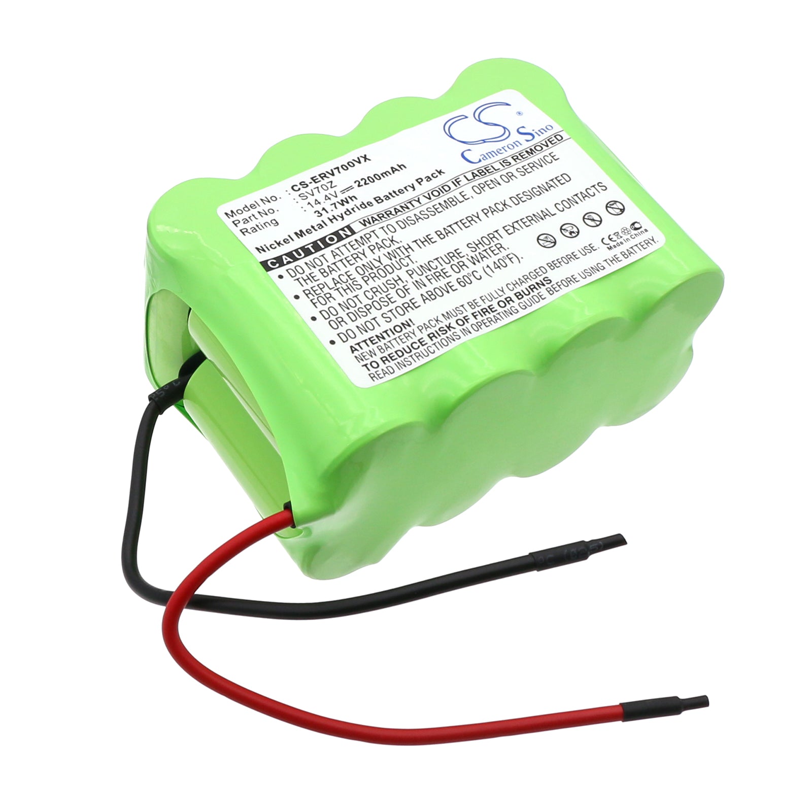 14.4V 2200mAh/31.68Wh Ni-MH Vacuum Battery for Shark