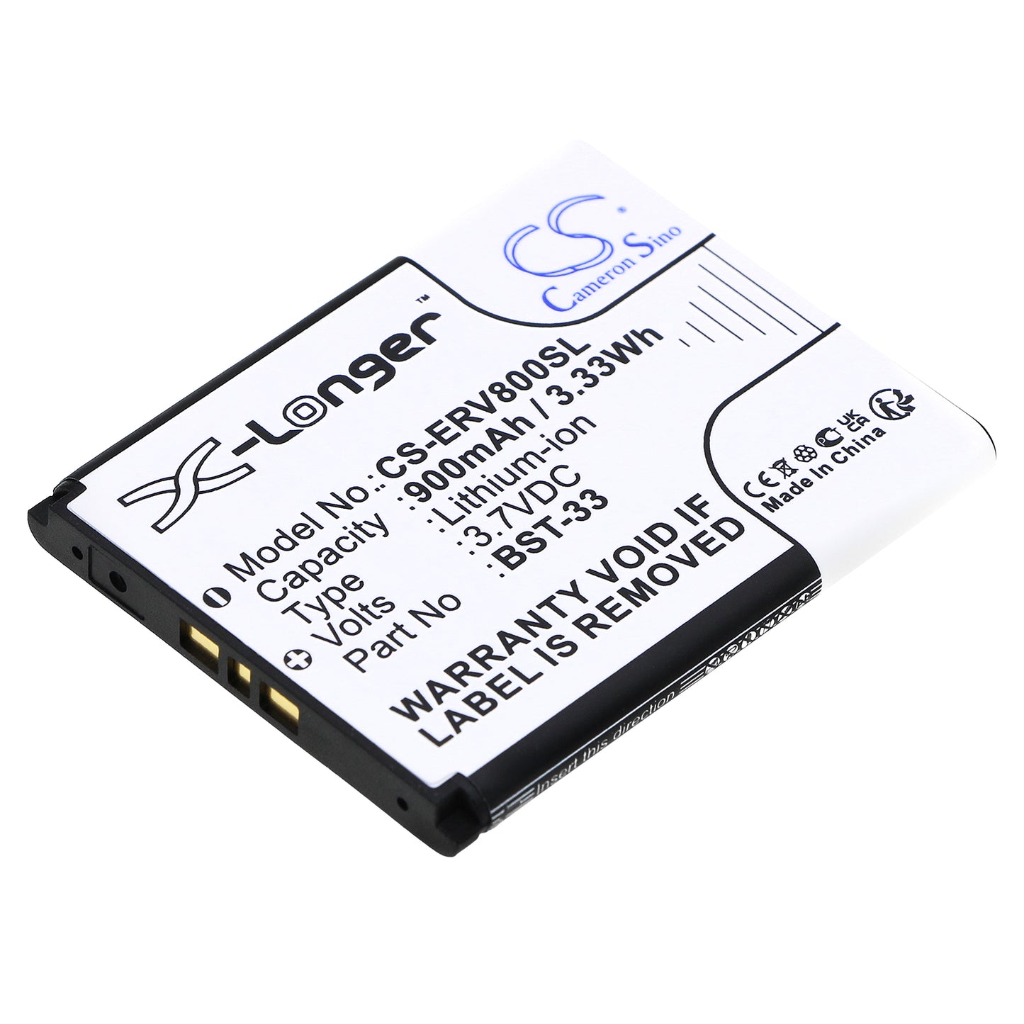 3.7VV 900mAh/3.33Wh Li-ion Mobile/SmartPhone Battery for Vodafone