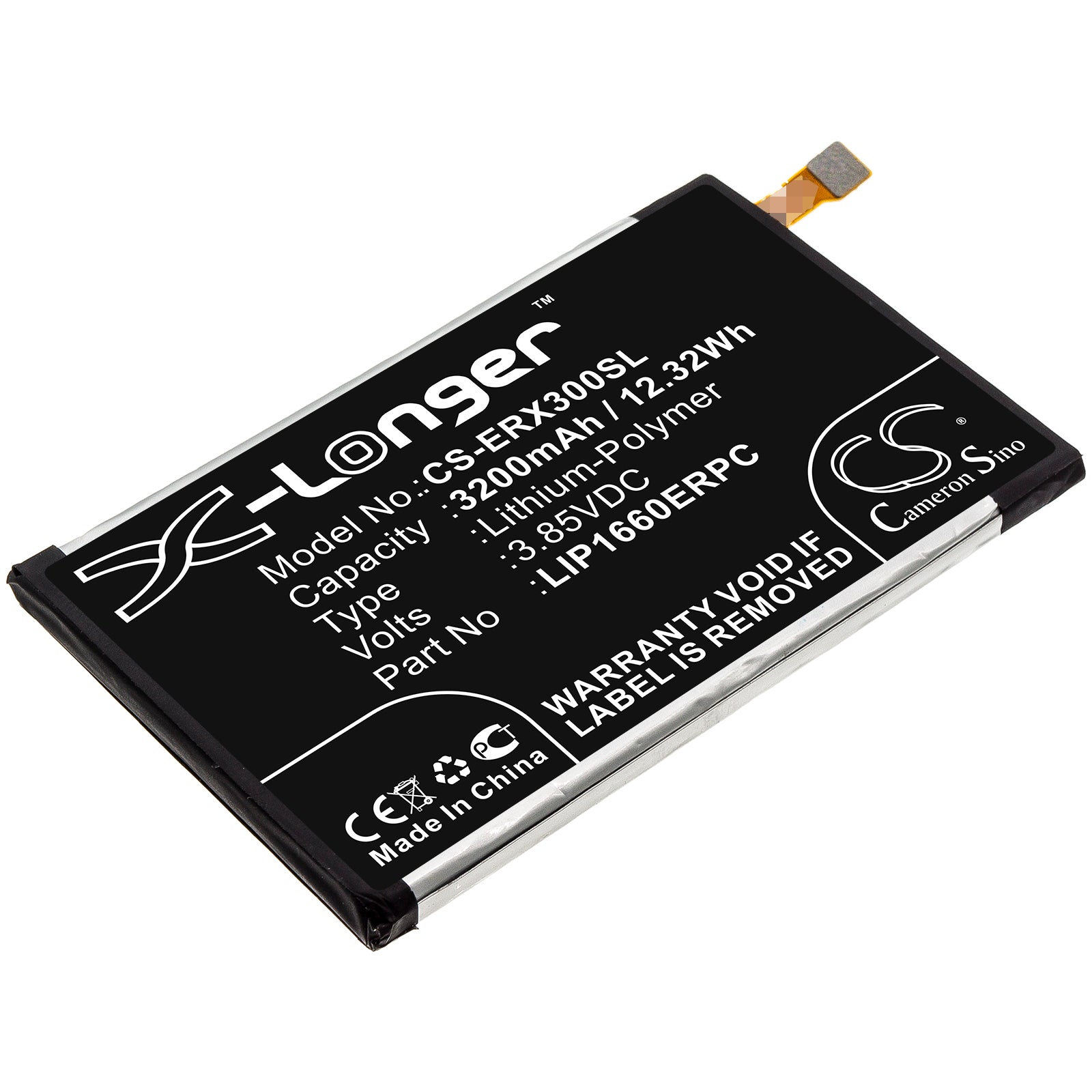 CS-ERX300SL Replacement Battery – Compatible with 801SO, H8416, H9436, H9493, SO-01L, SOV39, Xperia XZ3