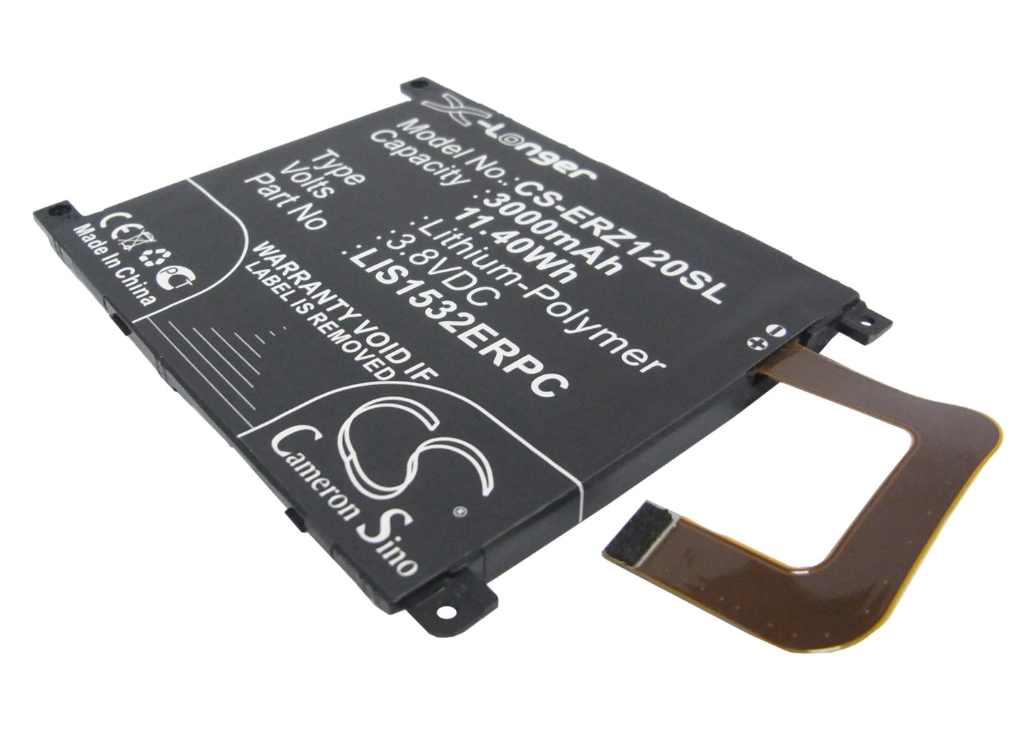 3.8V 3000mAh/11.40Wh Li-Polymer Mobile/SmartPhone Battery for Sony Ericsson