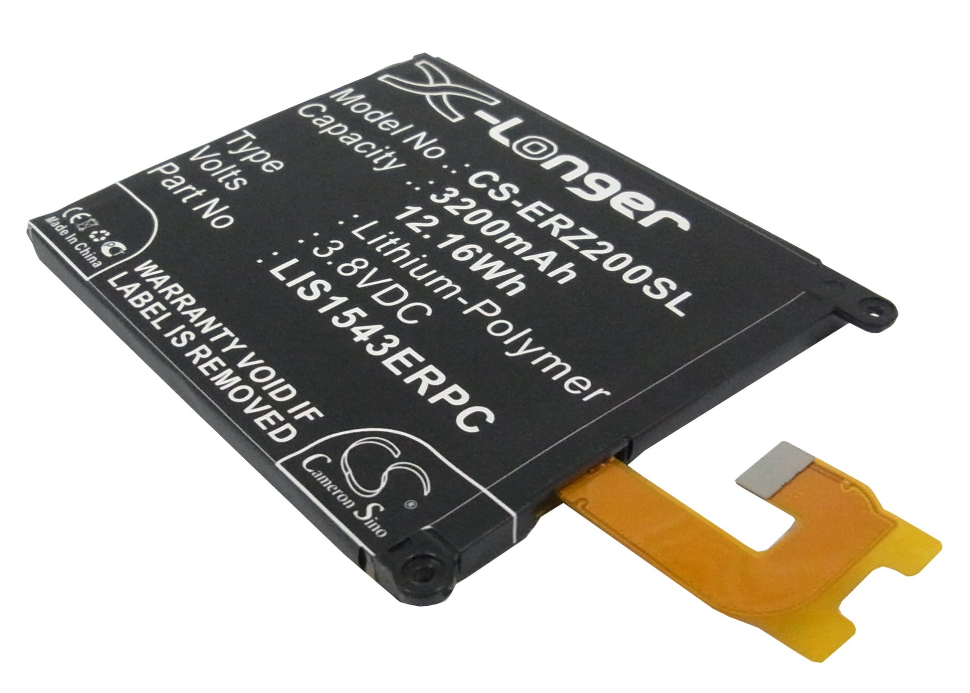 3.8V 3200mAh/12.16Wh Li-Polymer Mobile/SmartPhone Battery for Sony Ericsson