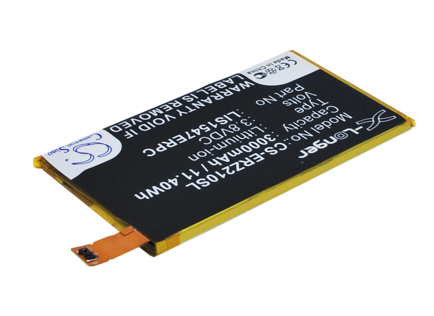 3.8V 3000mAh/11.40Wh Li-Polymer Mobile/SmartPhone Battery for Sony Ericsson