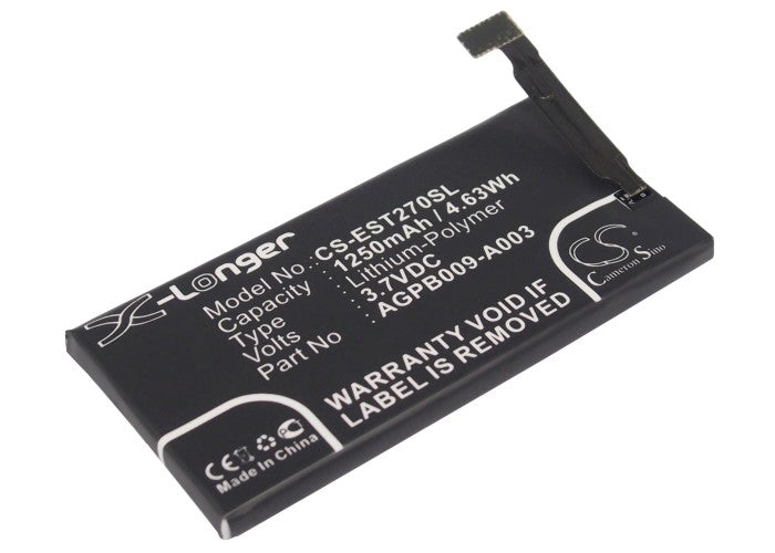 3.7V 1250mAh/4.63Wh Li-Polymer Mobile/SmartPhone Battery for Sony Ericsson