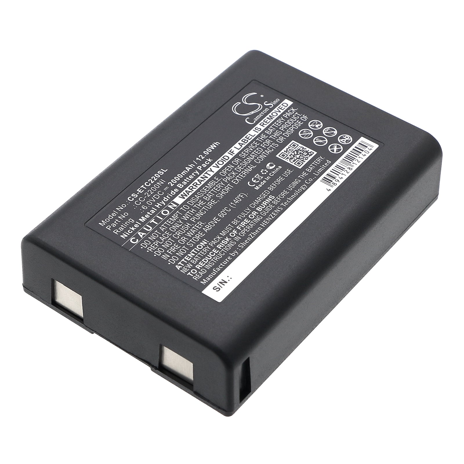 6V 2000mAh/12.00Wh Ni-MH Wireless Headset Battery for Eartec