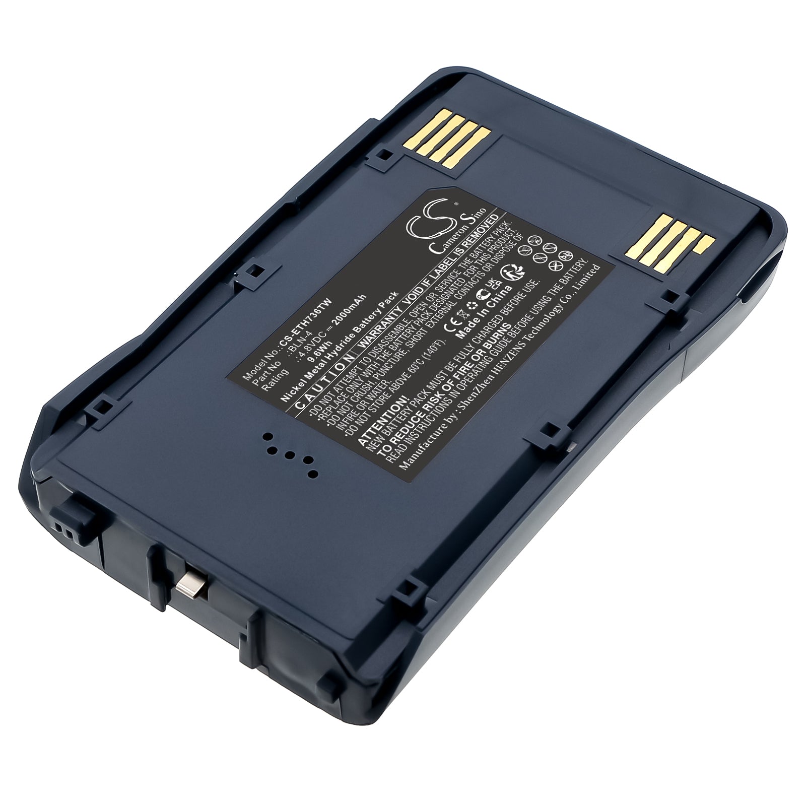 4.8V 2000mAh/9.60Wh Ni-MH Two-Way Radio Battery for EADS