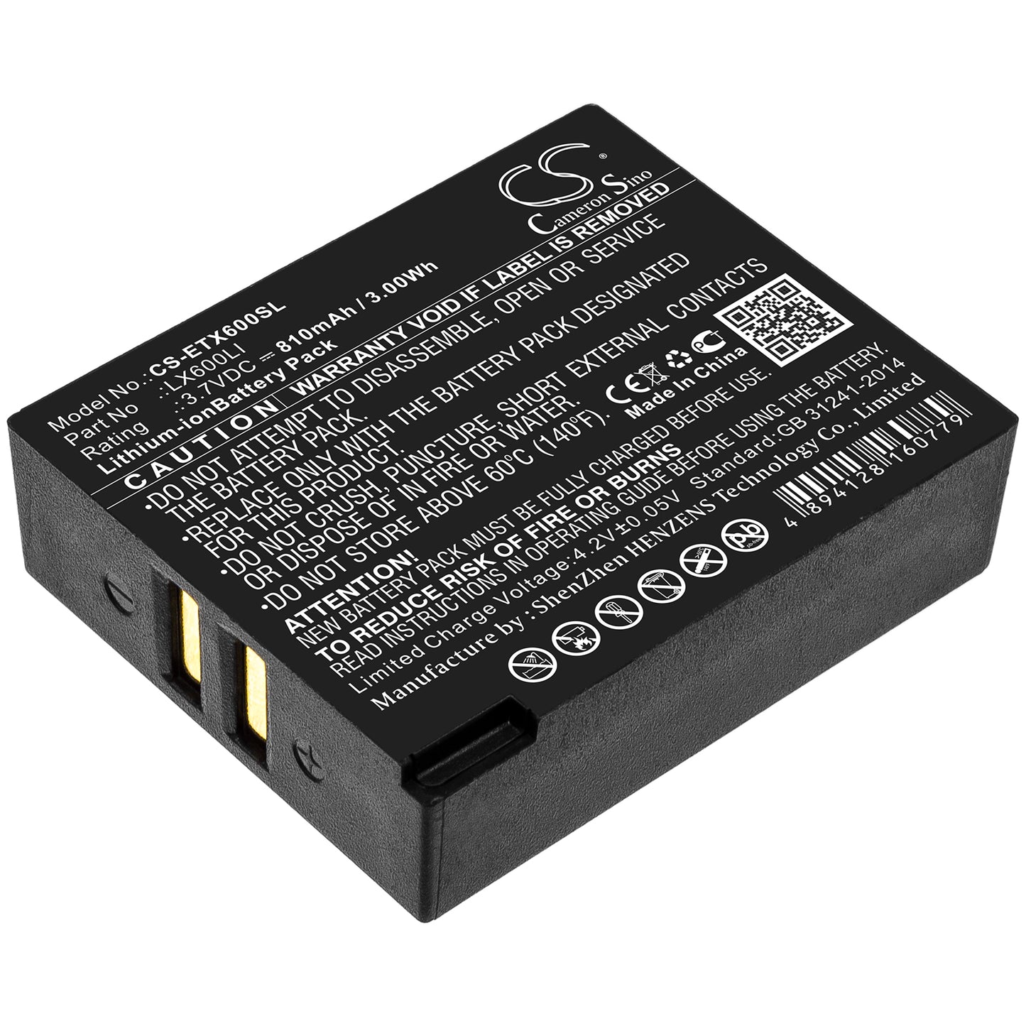 CS-ETX600SL Replacement Battery – Compatible with HUB, Hub Systems, UltraLITE