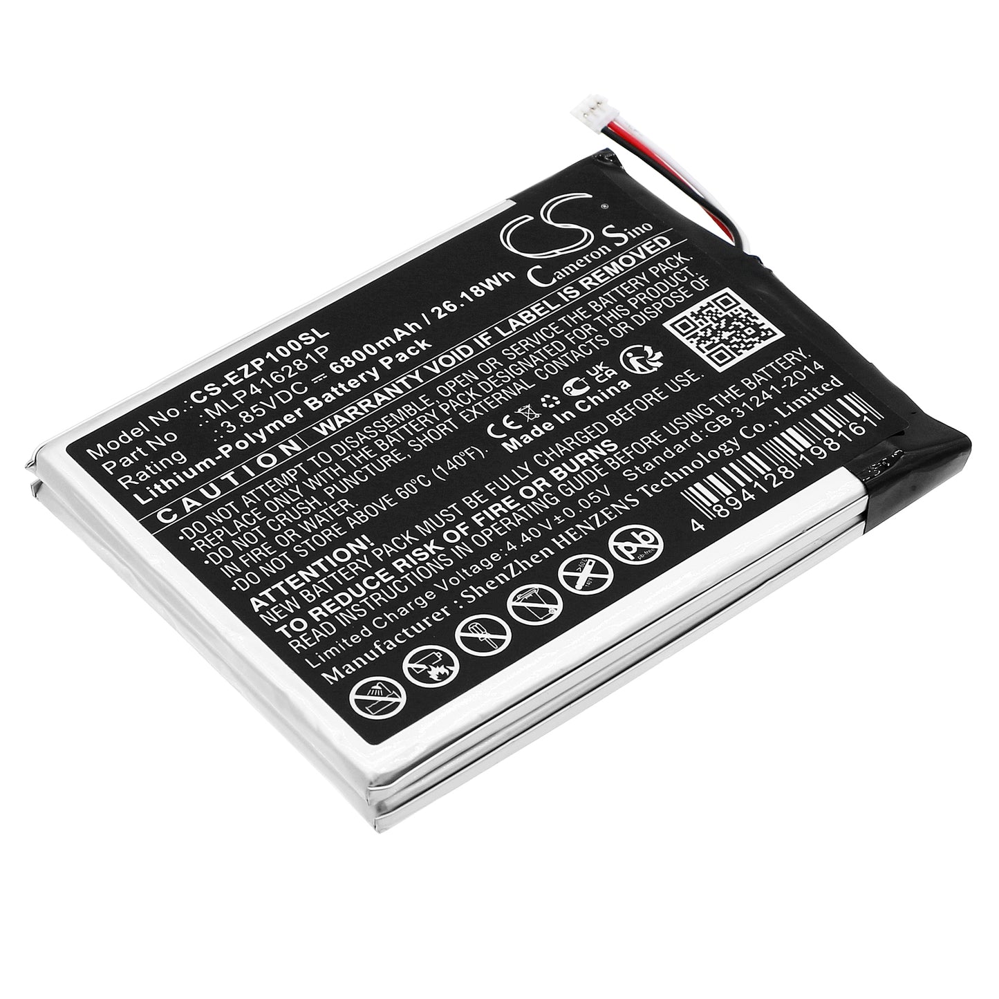 CS-EZP100SL Replacement Battery – Compatible with DP1S
