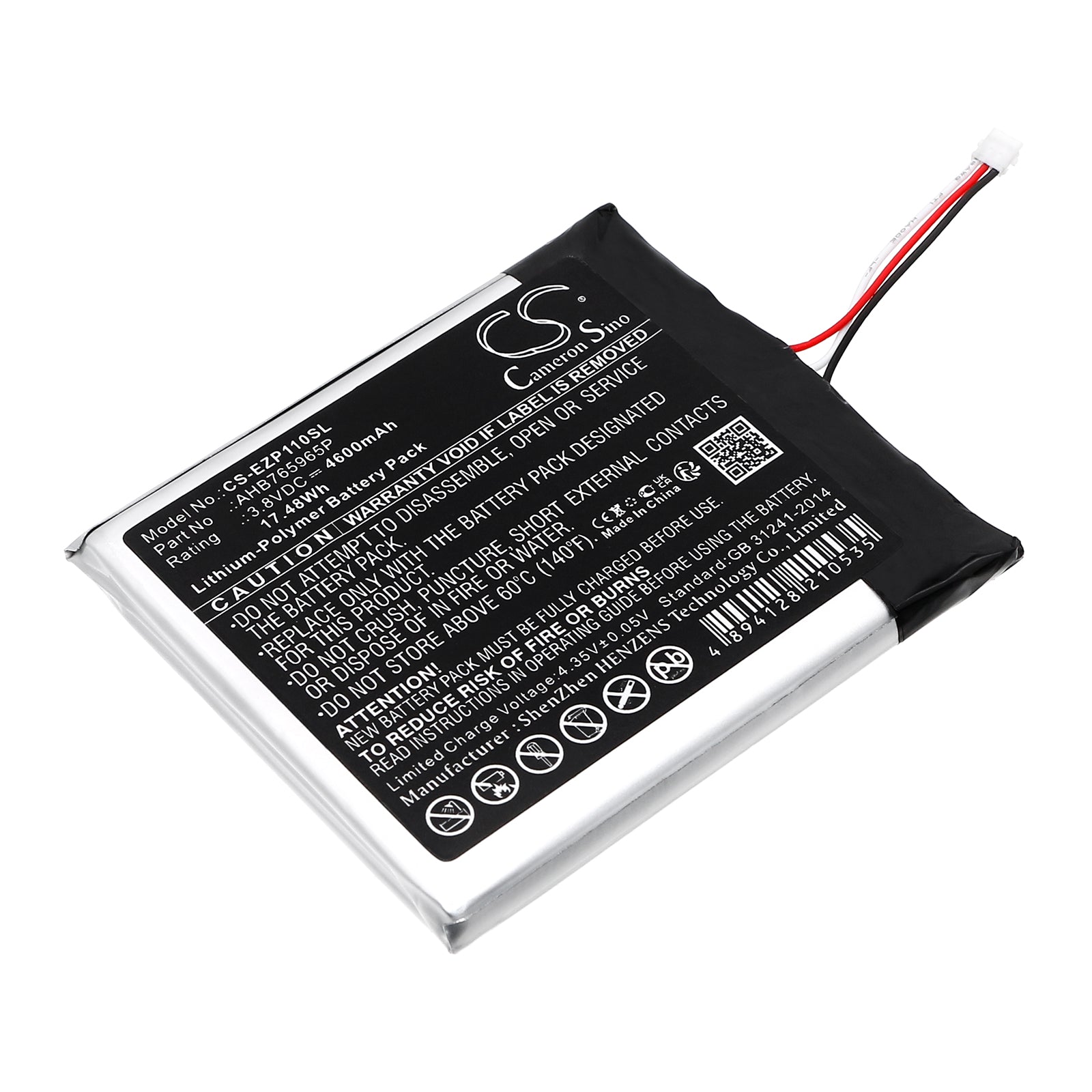 CS-EZP110SL Replacement Battery – Compatible with CS-DP1C, CS-DP1C-4A1WPFBSR