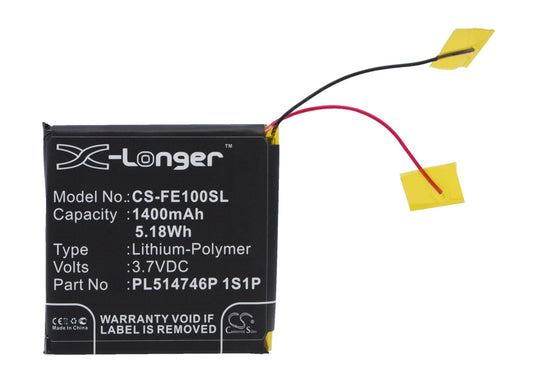 3.7V 1400mAh/5.18Wh Li-Polymer Amplifier Battery for Fiio