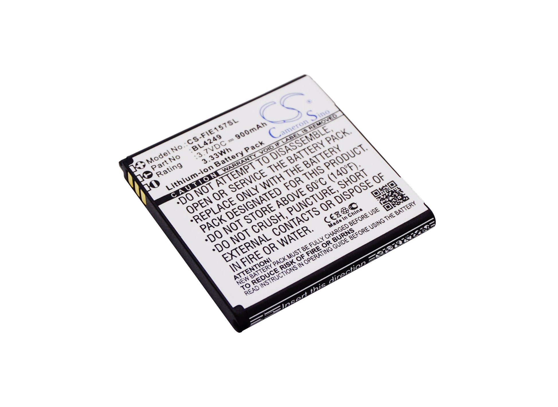 3.7V 900mAh/3.33Wh Li-ion Mobile/SmartPhone Battery for Fly