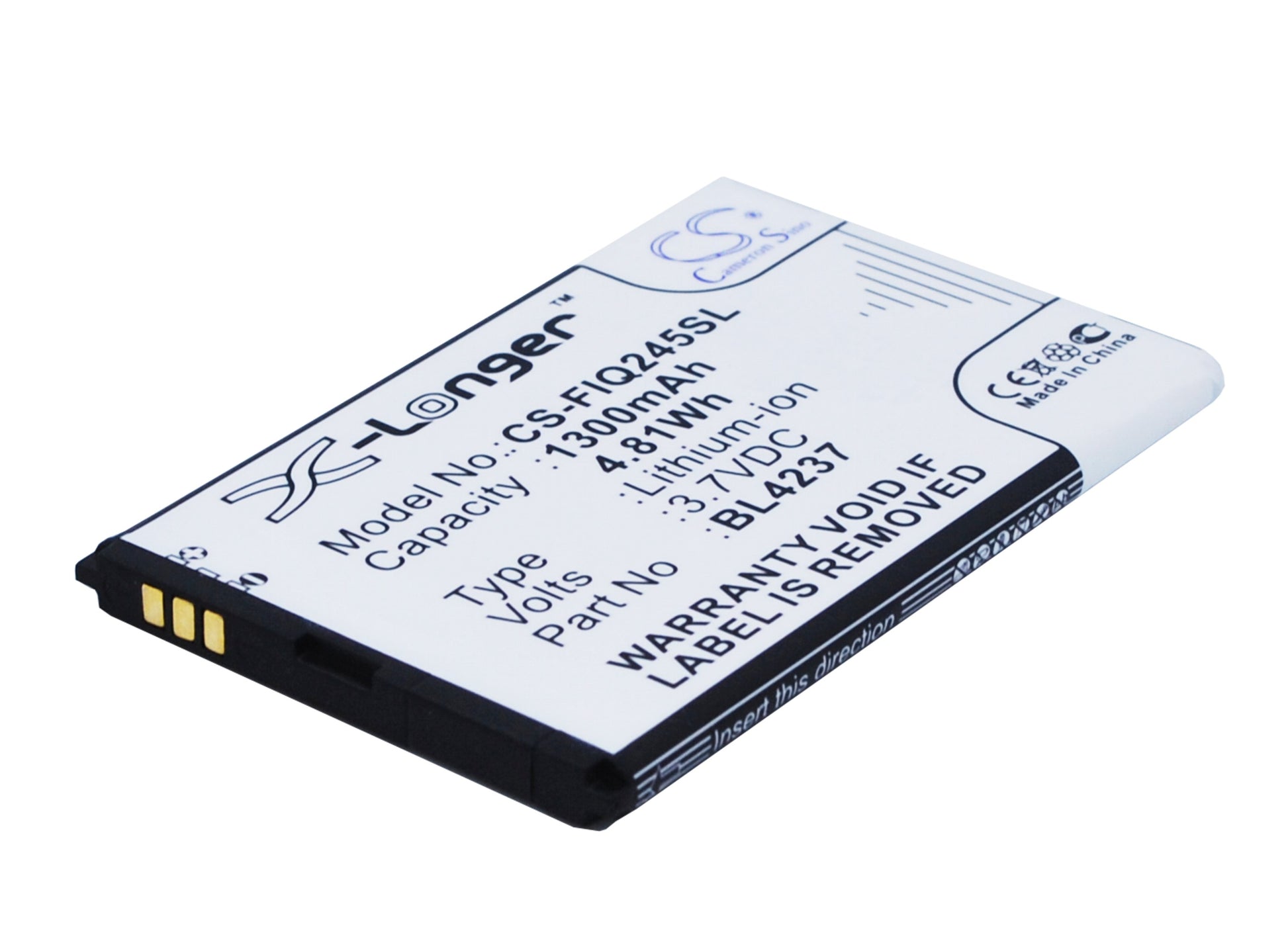 3.7V 1300mAh/4.81Wh Li-ion Mobile/SmartPhone Battery for Fly