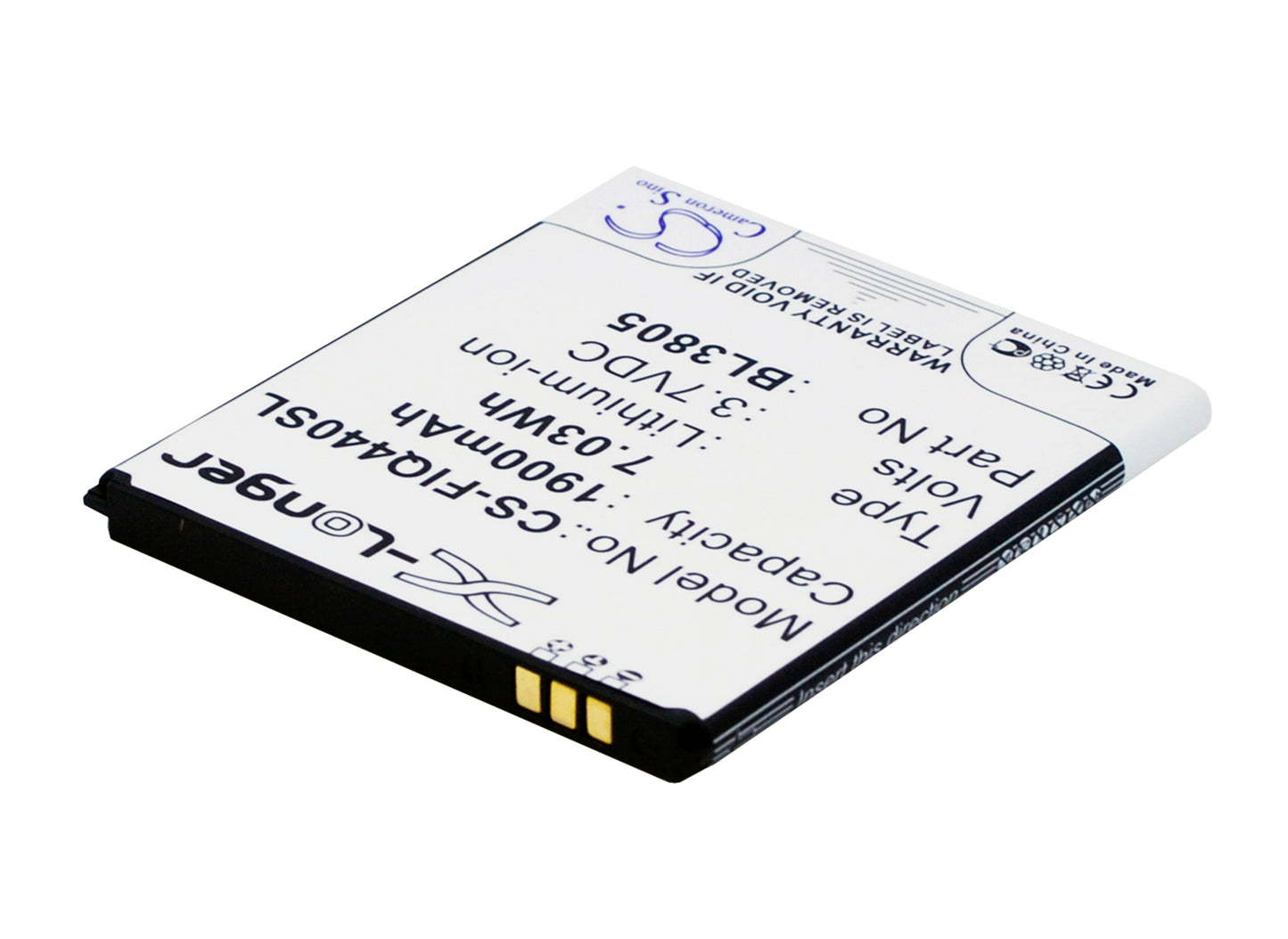 3.7VV 1900mAh/7.03Wh Li-ion Mobile/SmartPhone Battery for Fly