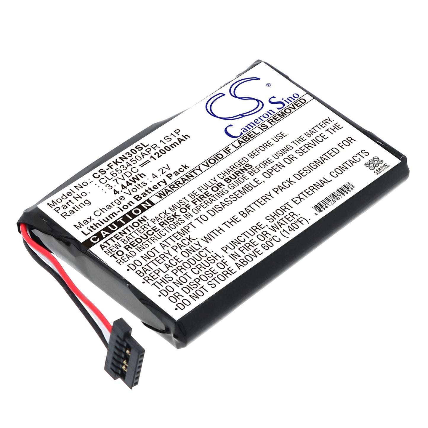 3.7V 1200mAh/4.44Wh Li-ion GPS/Navigator Battery for Falk