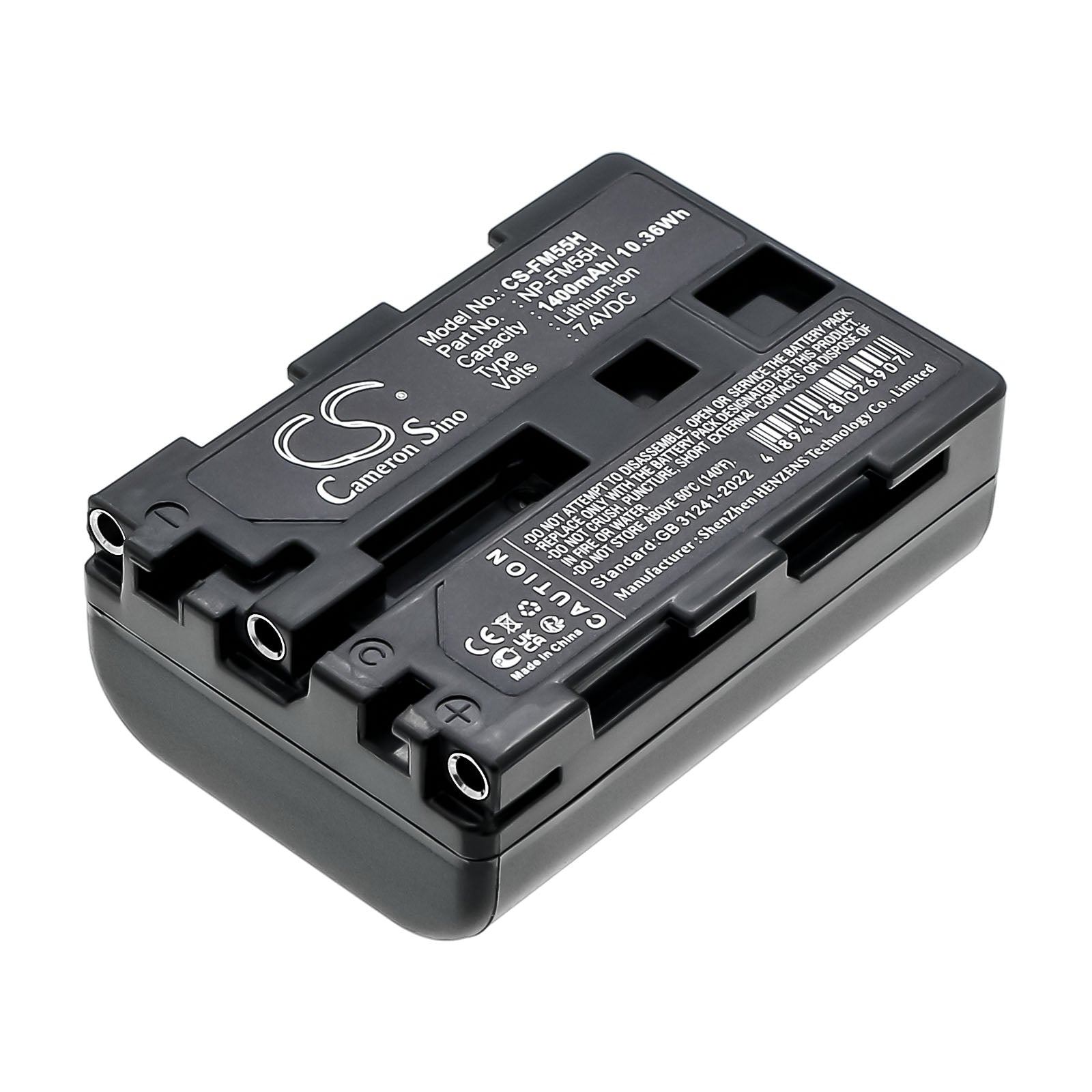 7.4V 1400mAh Li-ion Camera Battery for Sony