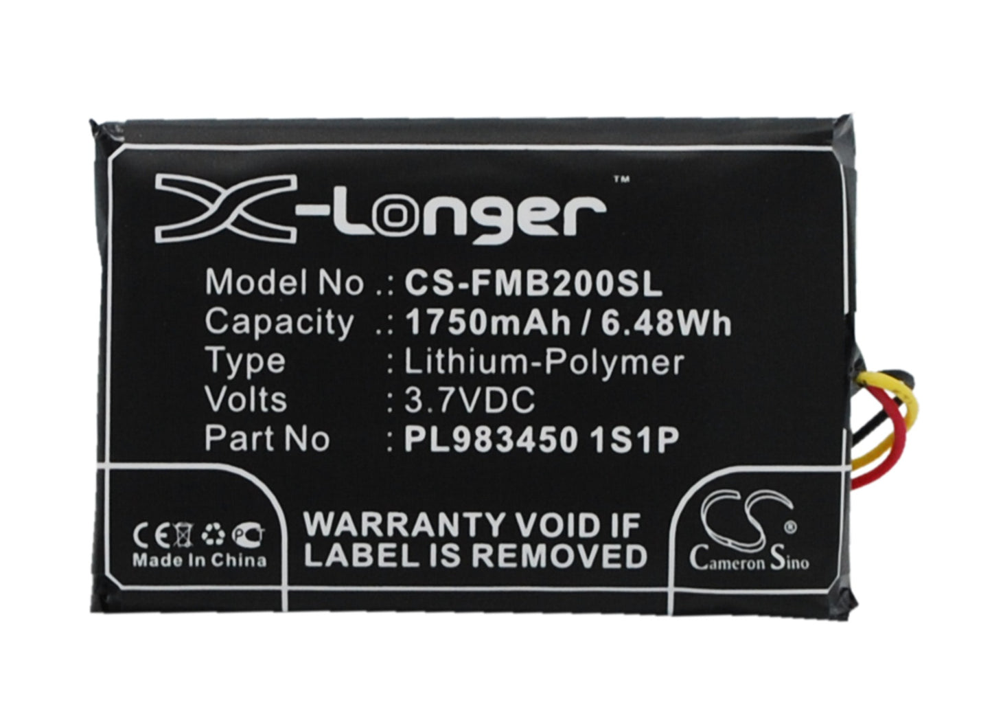 3.7V 1750mAh/6.48Wh Li-Polymer GPS/Navigator Battery for Falcom