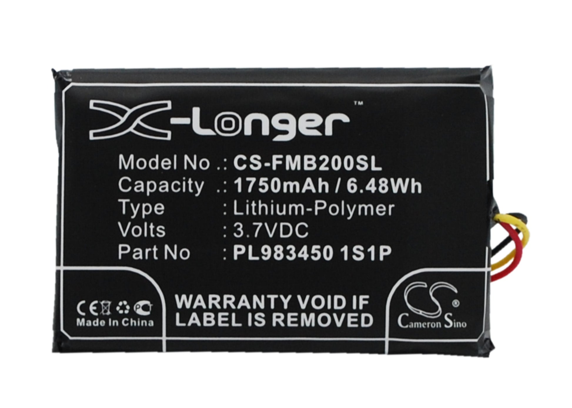 3.7V 1750mAh/6.48Wh Li-Polymer GPS/Navigator Battery for Falcom