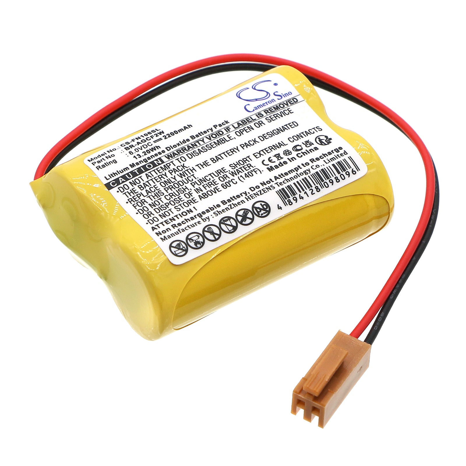 6V 2200mAh/13.20Wh Li-MnO2 PLC Battery for Panasonic
