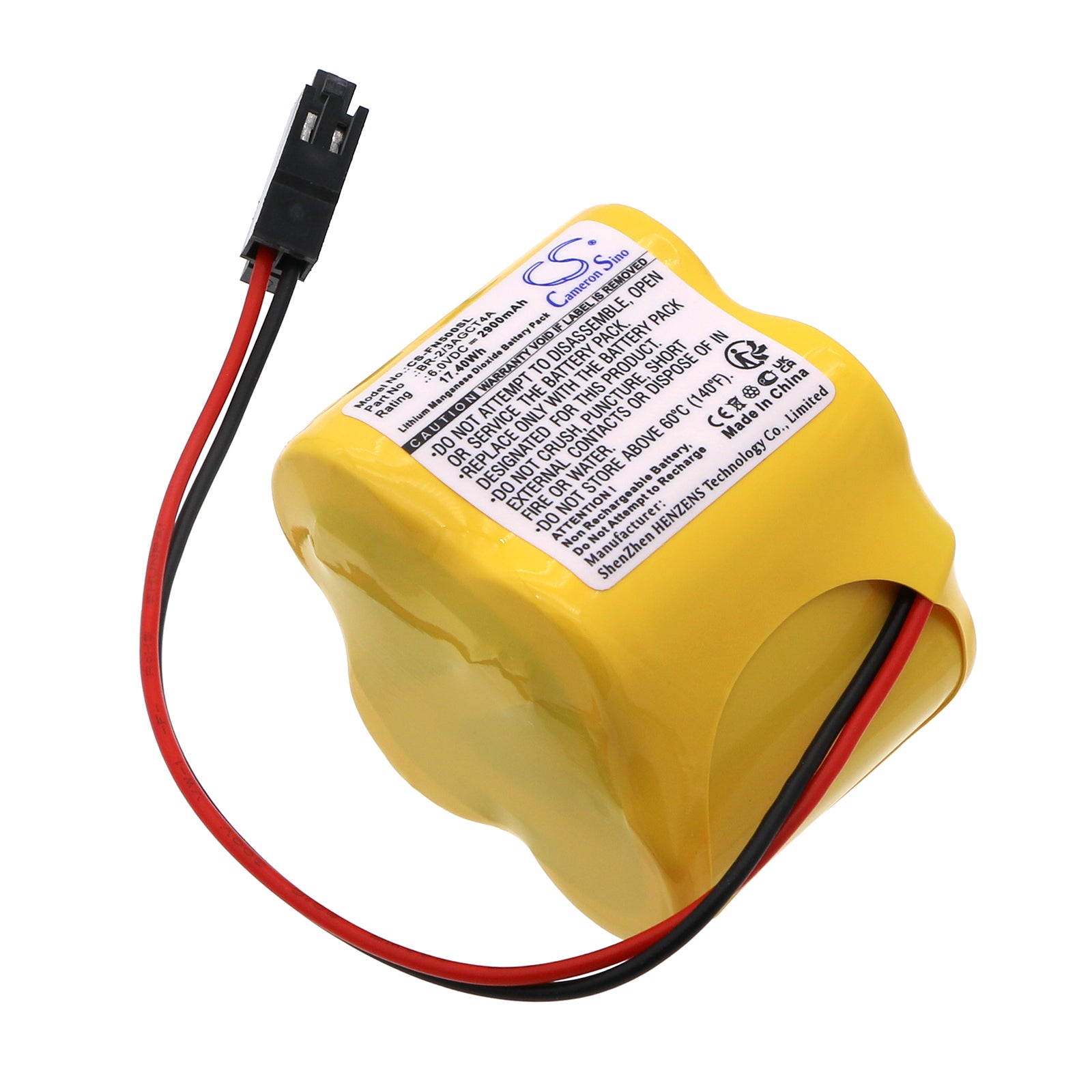 6V 2900mAh/17.40Wh Li-MnO2 PLC Battery for ALLEN BRADLEY