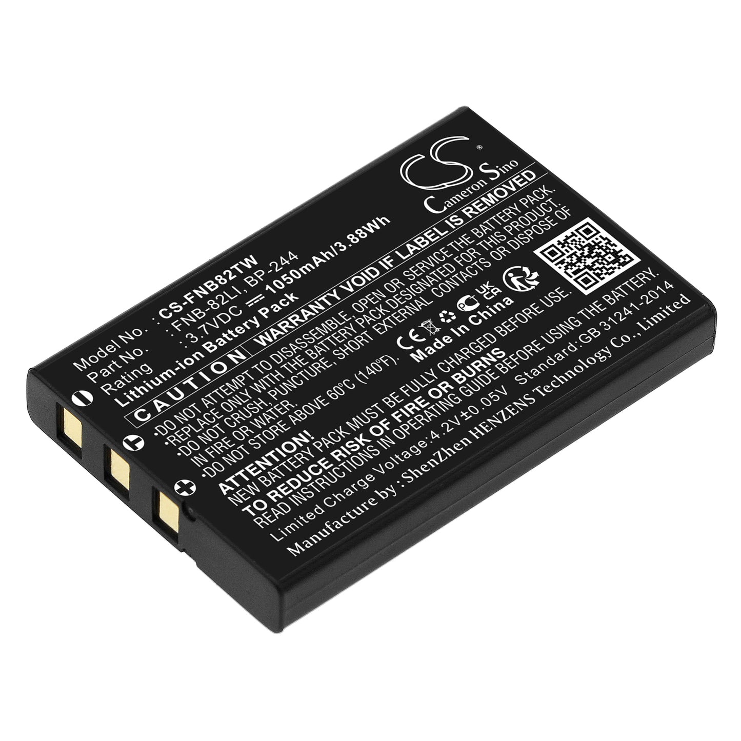 3.7V 1050mAh/3.89Wh Li-ion Two-Way Radio Battery for Icom