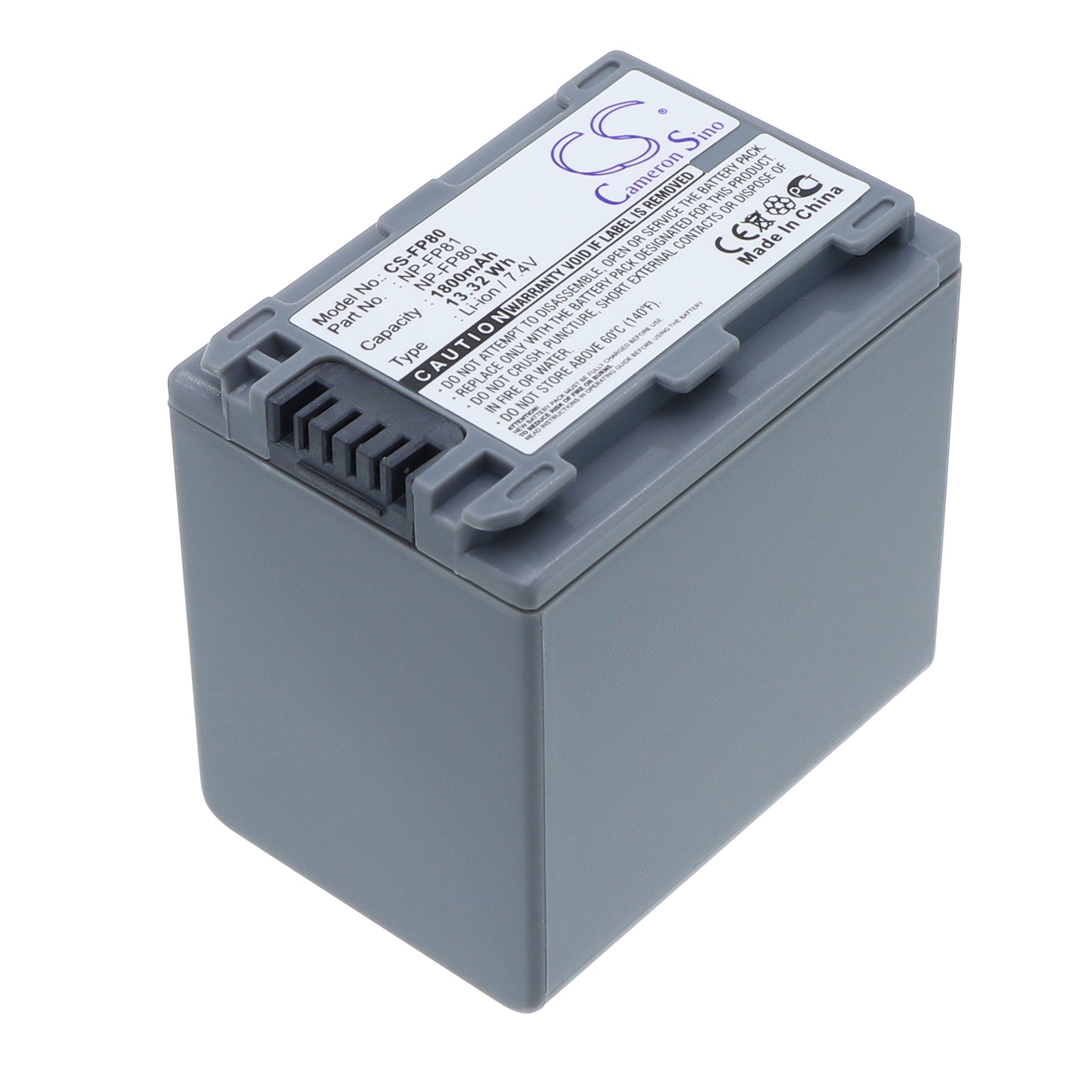 7.4V 1800mAh Li-ion Camera Battery for Sony