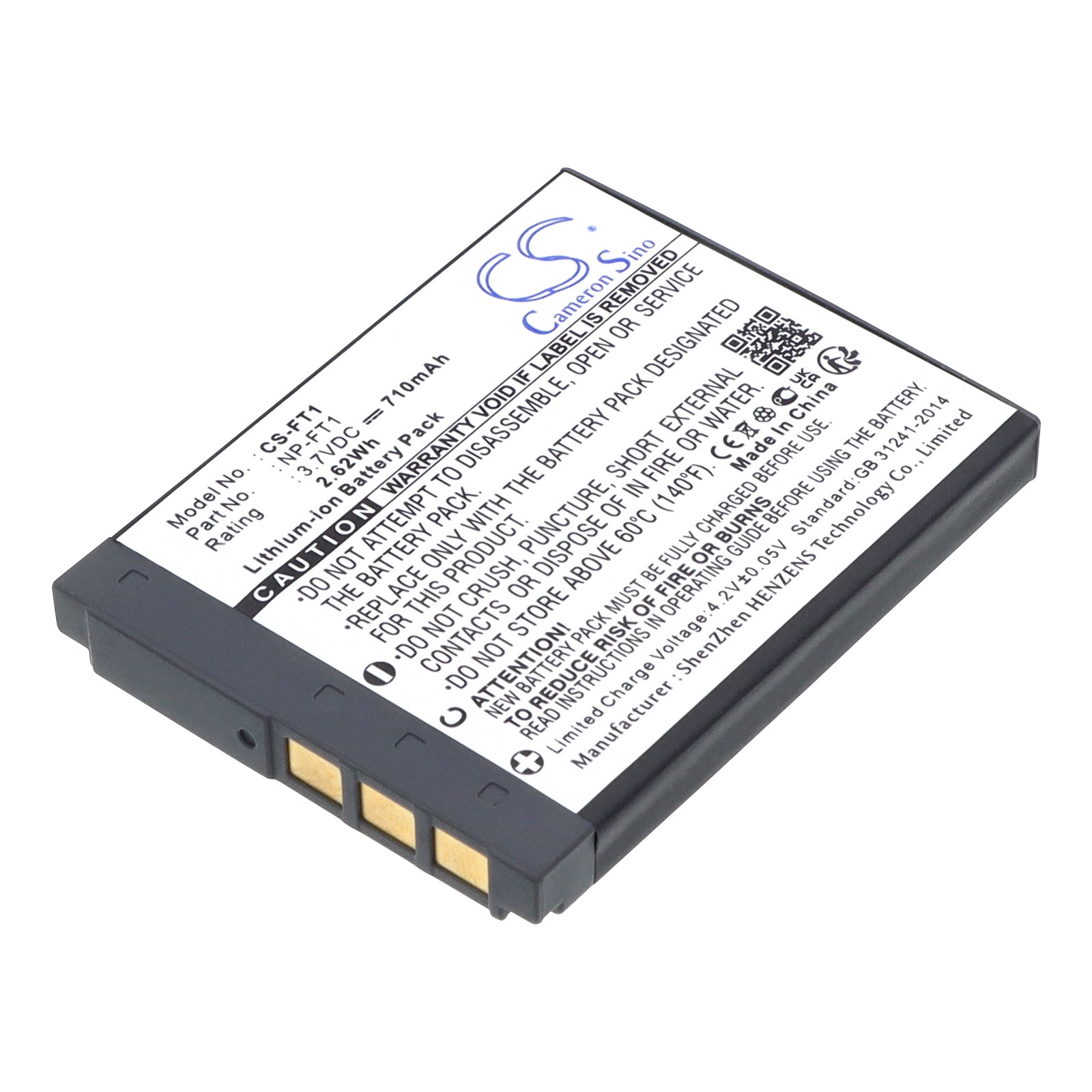 3.7V 710mAh Li-ion Camera Battery for Sony