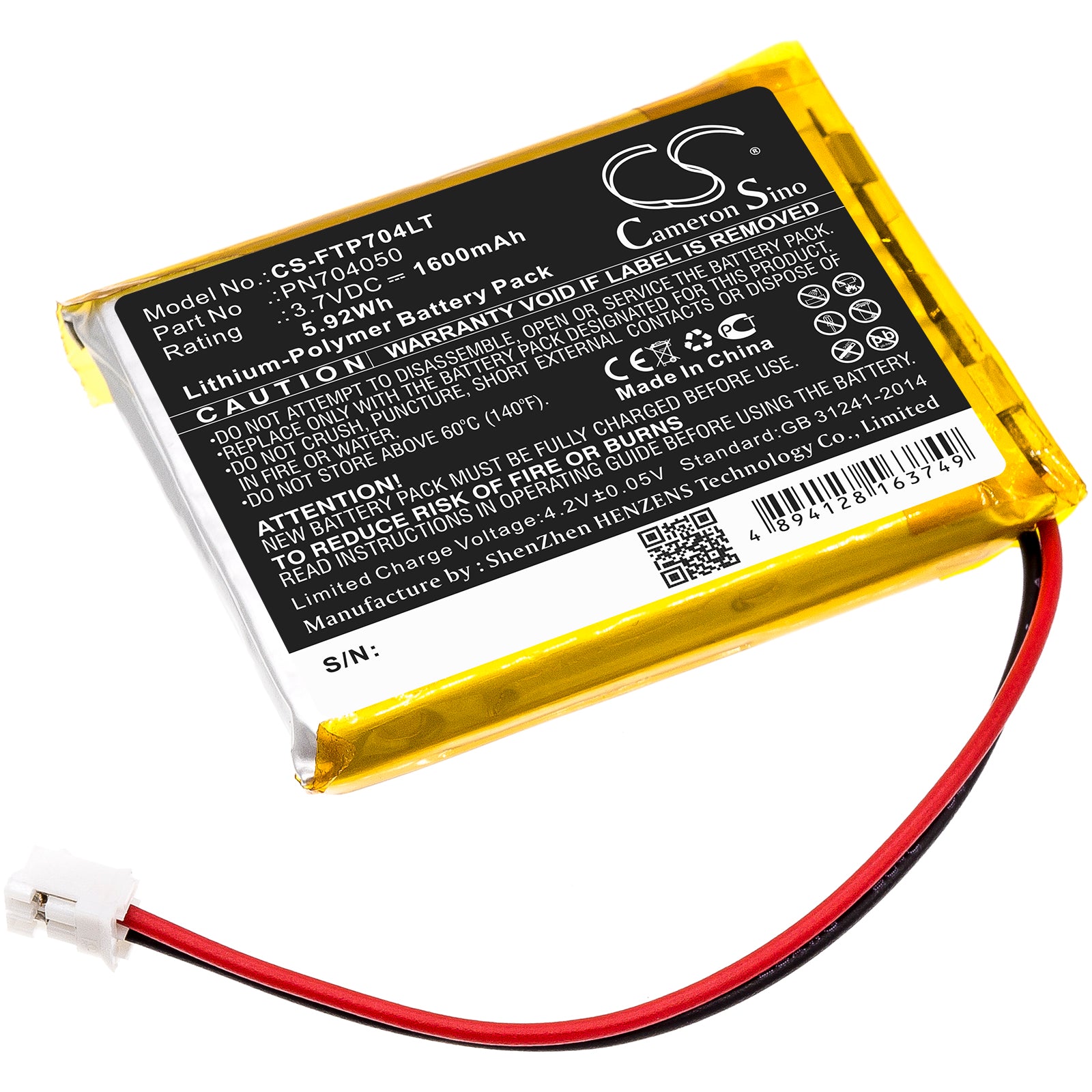 CS-FTP704LT Replacement Battery – Compatible with Edison the Petit, LED Table Lamp Edison