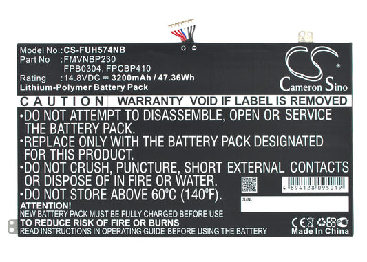 14.8V 3200mAh/47.36Wh Li-Polymer Notebook/Laptop Battery for Fujitsu