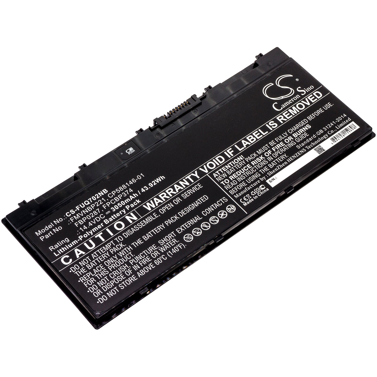 CS-FUQ702NB Replacement Battery – Compatible with LifeBook Q702, Stylistic Q702