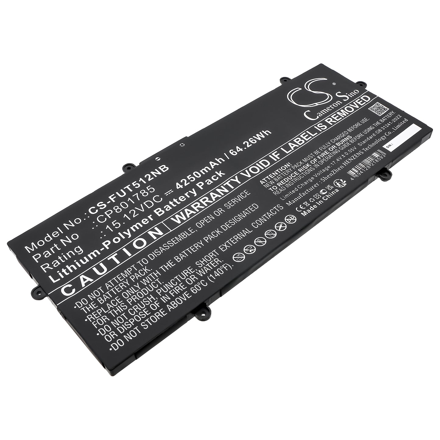 CS-FUT512NB Replacement Battery – Compatible with LifeBook E4512, LifeBook E5512, LifeBook E5512A, LifeBook U7411, LifeBook U7511, LifeBook U7512
